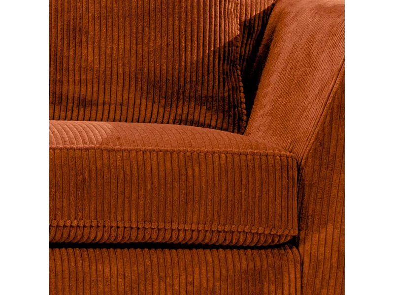 Canapé angle droit velours côtelé ambre Isla - Ambre
