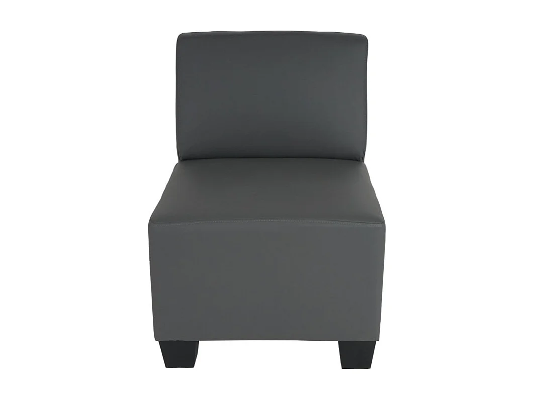 Modular Canapé 4 places Lyon, similicuir - gris foncé