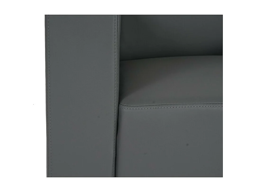 Modular Canapé 4 places Lyon, similicuir - gris foncé