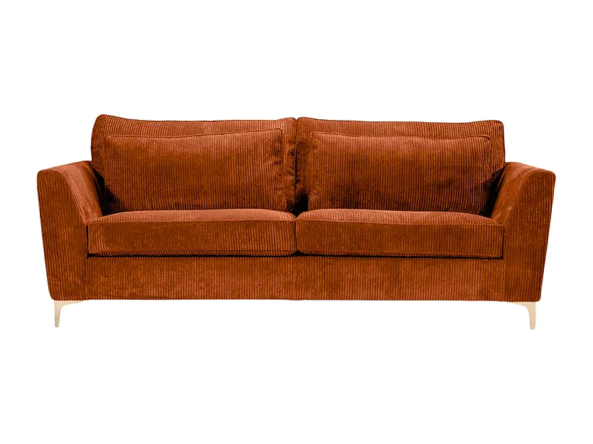 Canapé 3 places Isla velours côtelé ambre