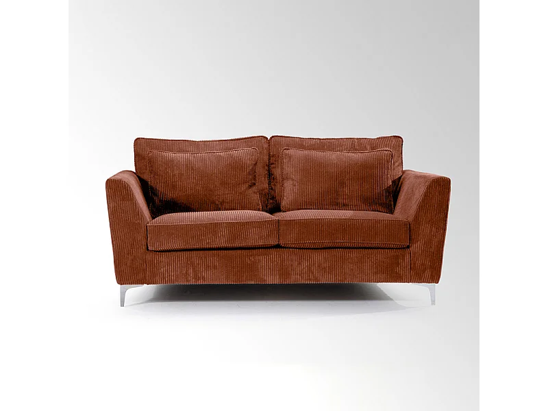 Canapé 2 places Isla velours côtelé ambre - Ambre