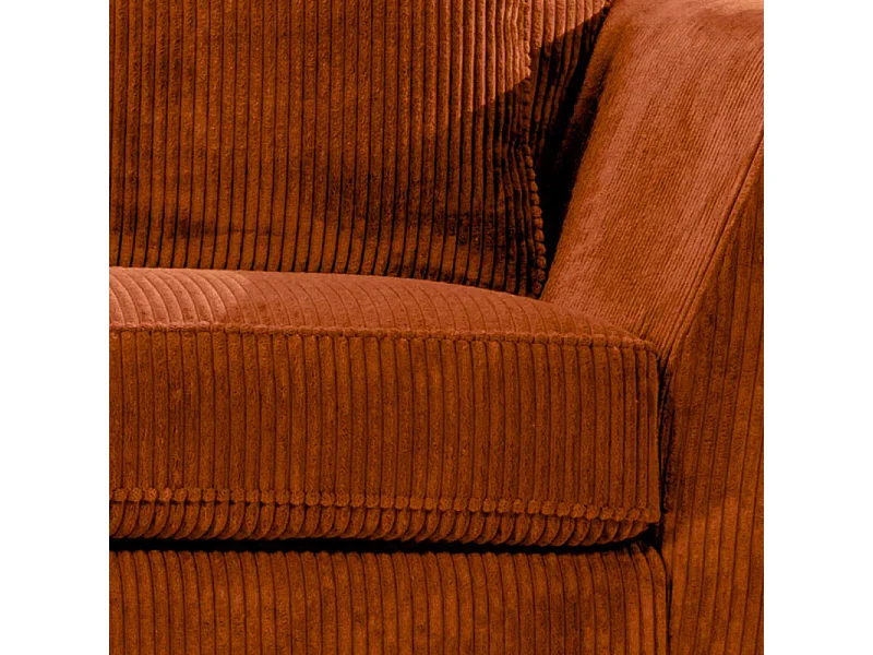 Canapé 2 places Isla velours côtelé ambre - Ambre