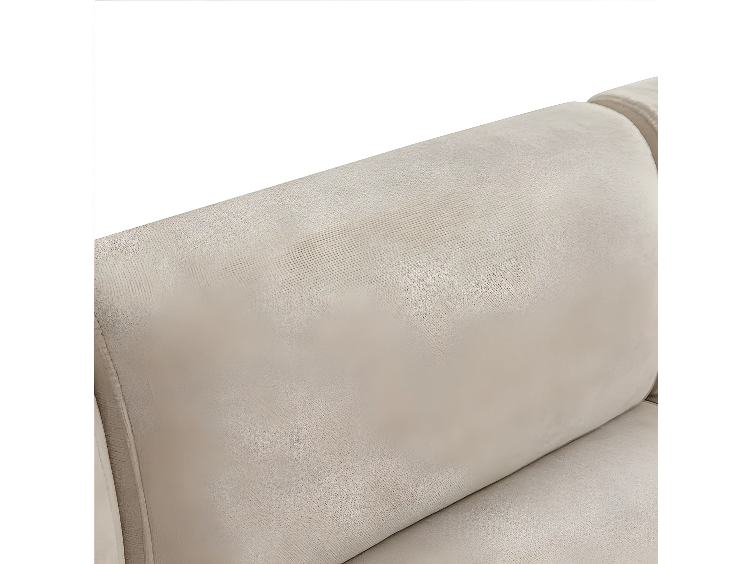 Canapé 3 places - rembourré en tissu chenille - design moderne - Beige