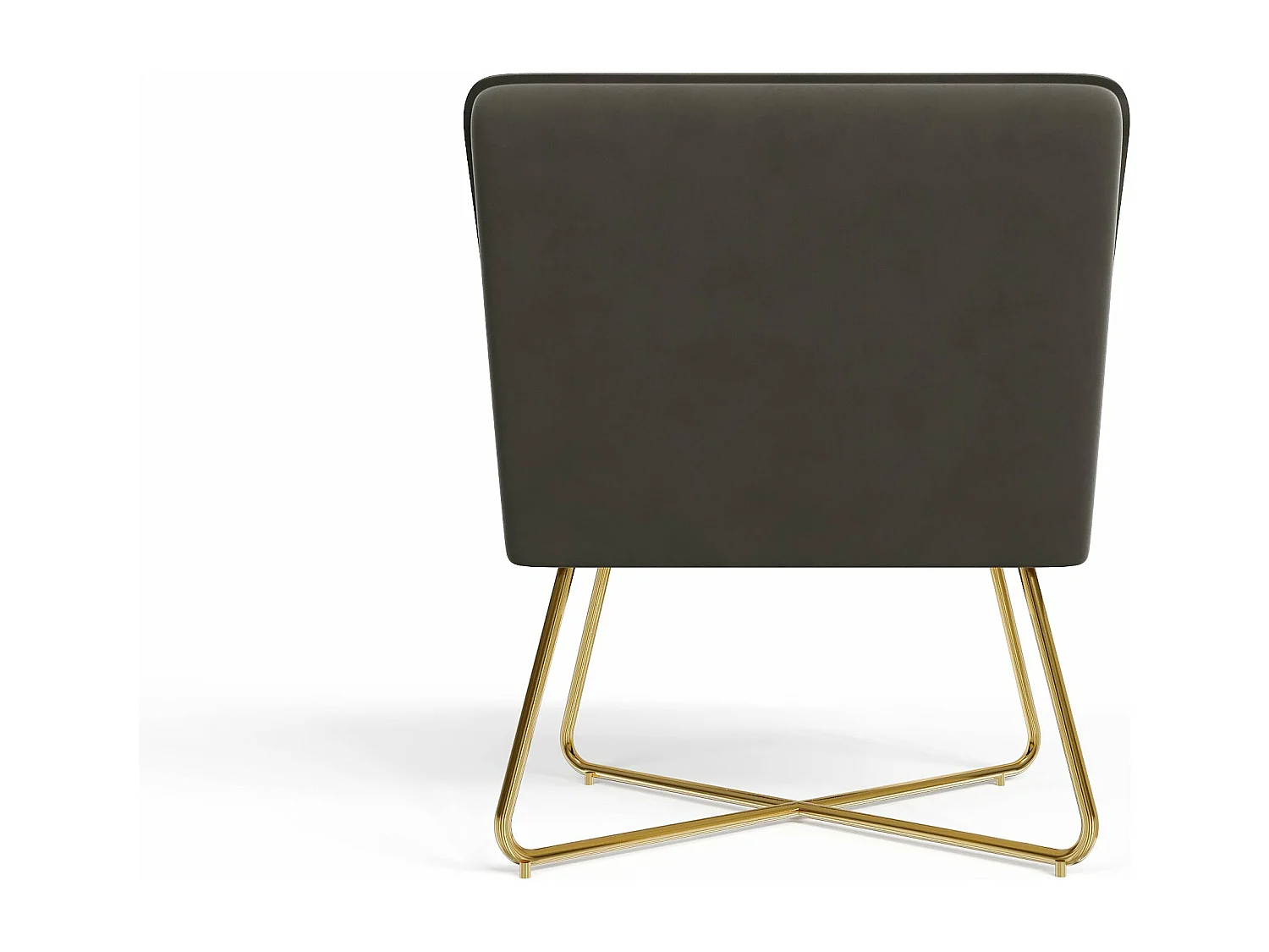 Fauteuil en velours taupe TALIA