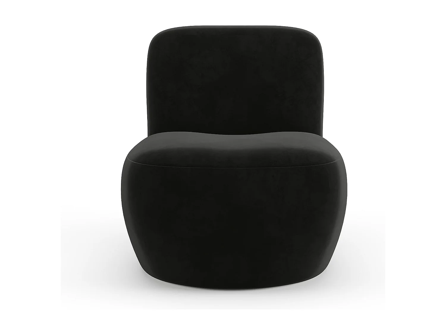 Fauteuil en tissu velours noir