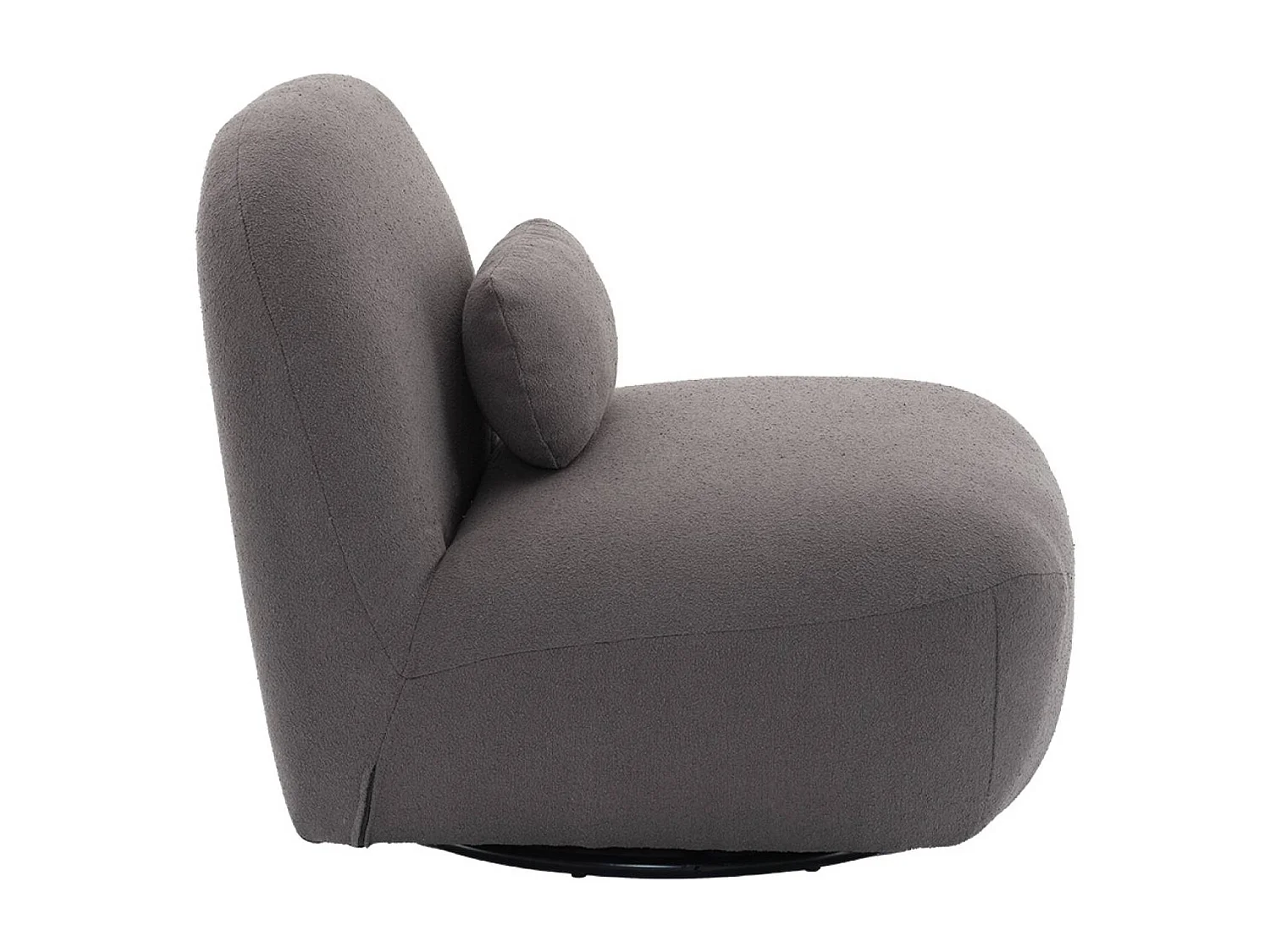 Silla giratoria 360° borreguito texturizada gris