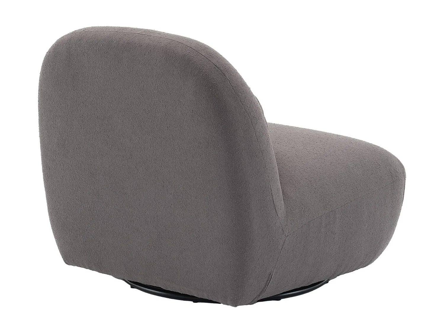 Silla giratoria 360° borreguito texturizada gris