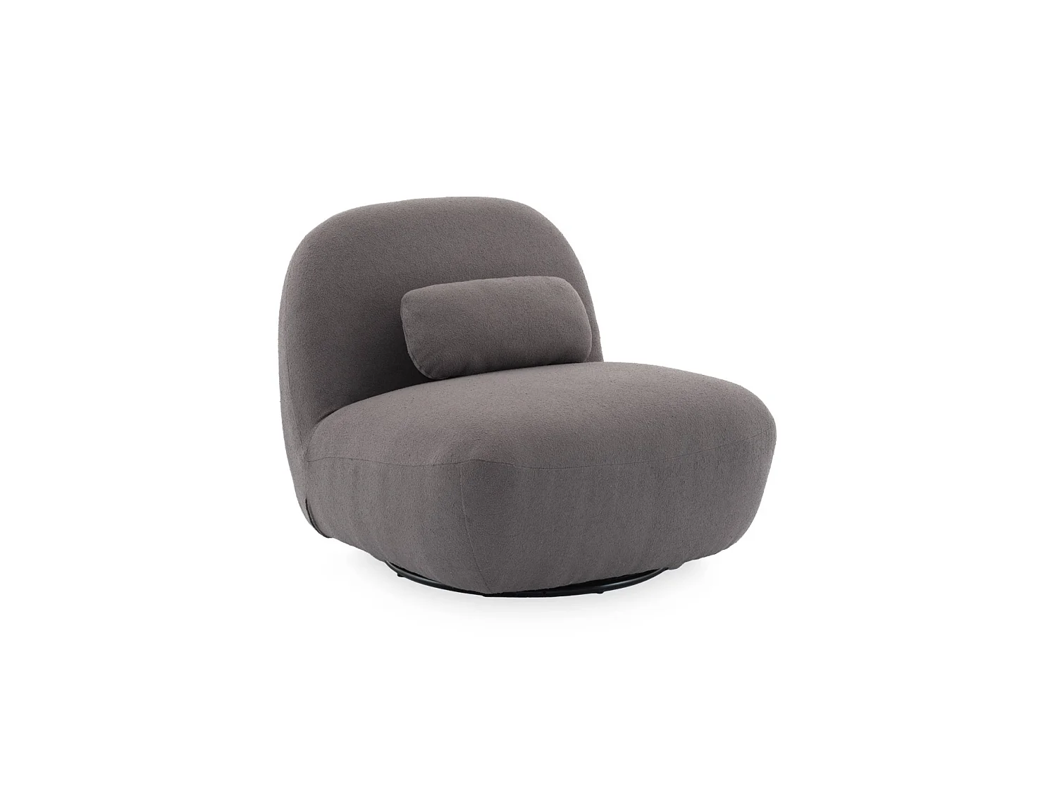 Silla giratoria 360° borreguito texturizada gris