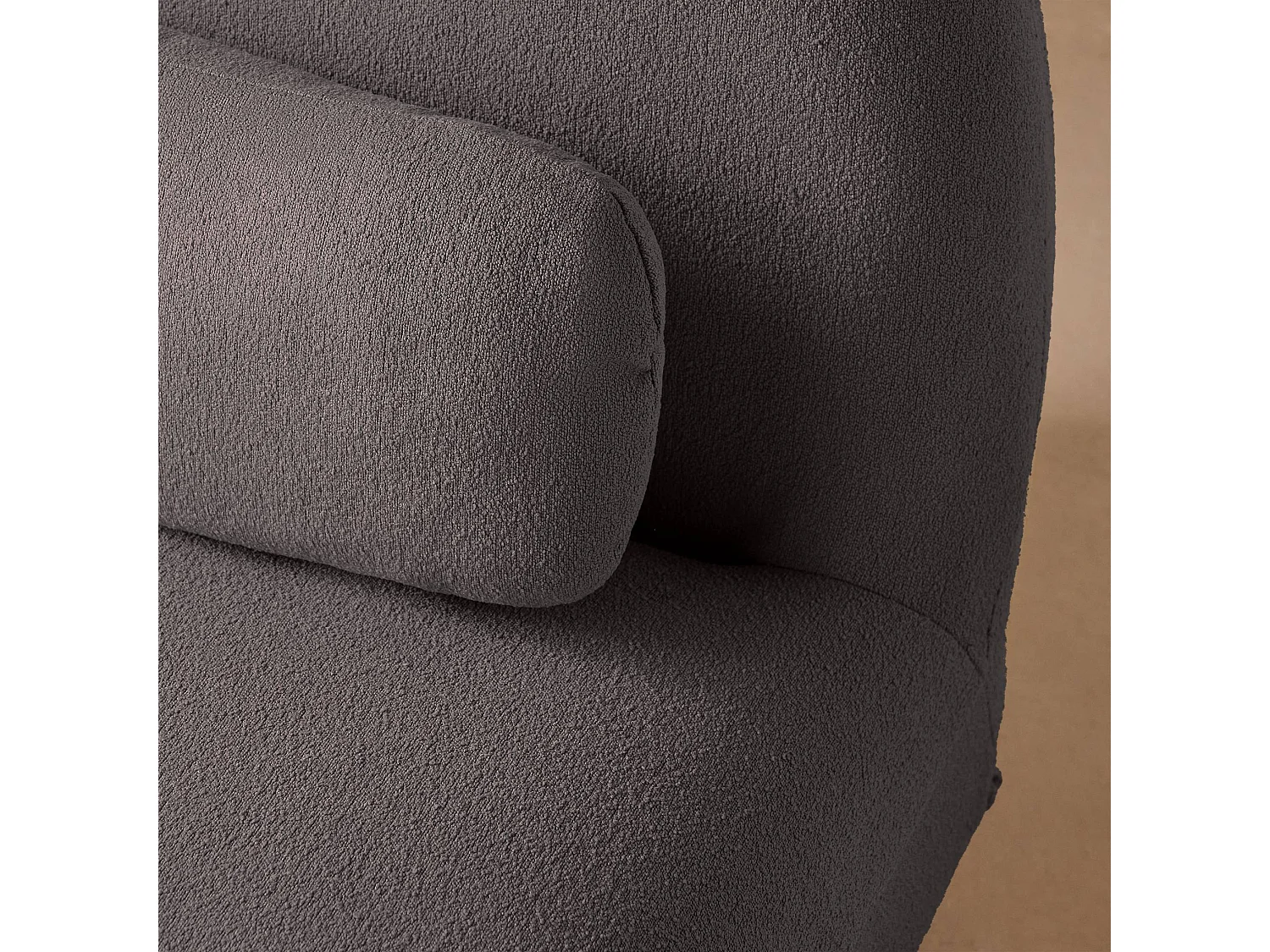 Silla giratoria 360° borreguito texturizada gris