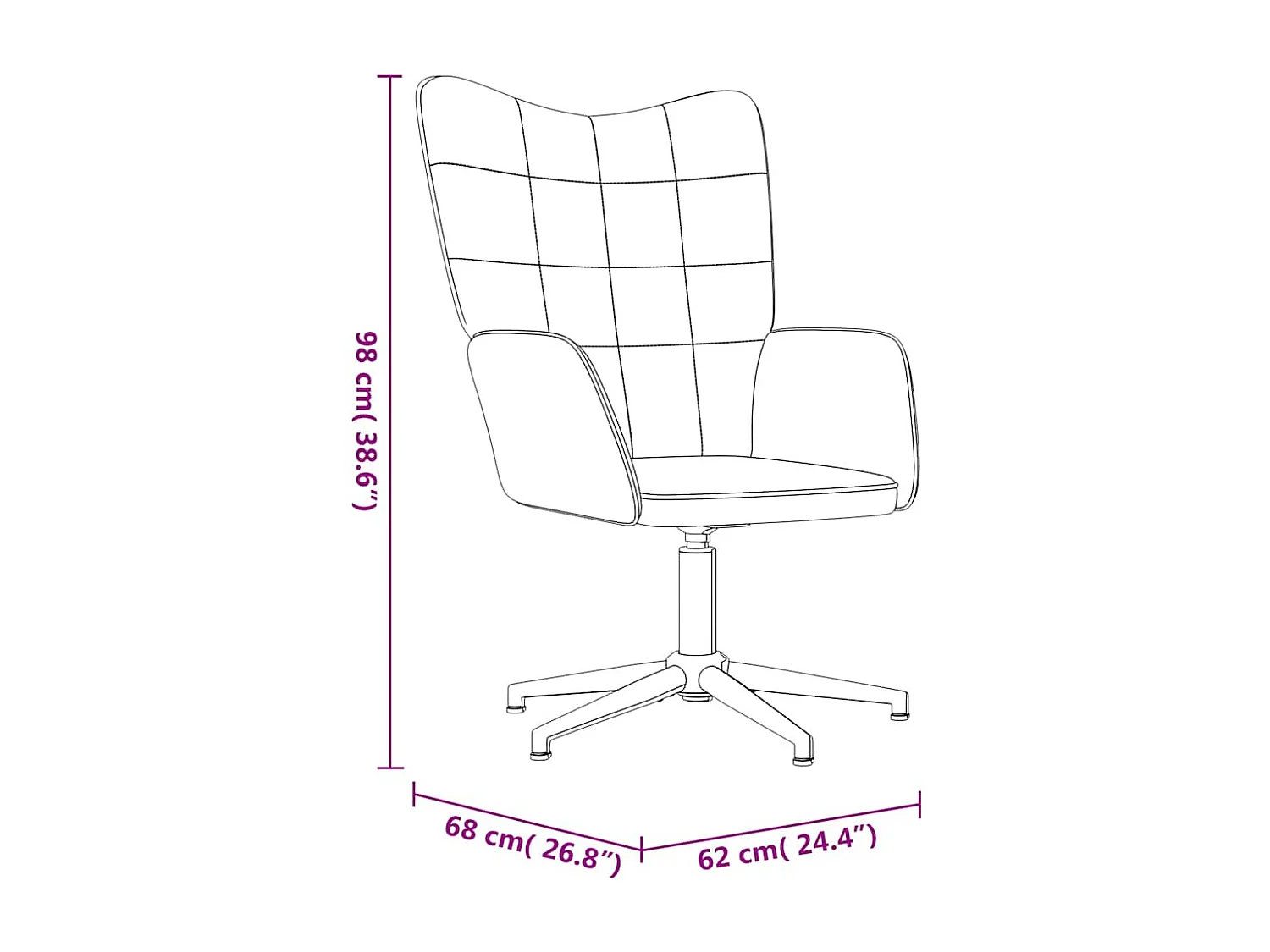 Relaxsessel mit Hocker Cremeweiß Samt und PVC