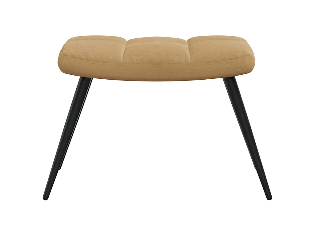 Relaxsessel mit Hocker Braun Samt
