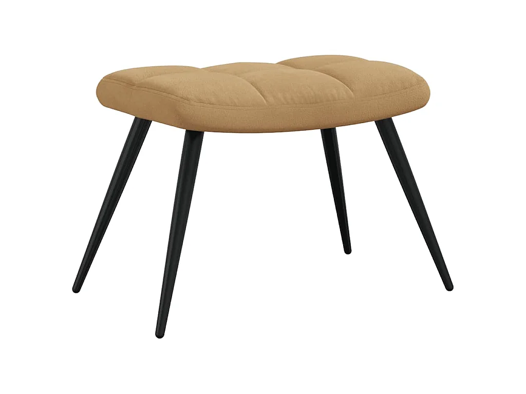 Relaxsessel mit Hocker Braun Samt