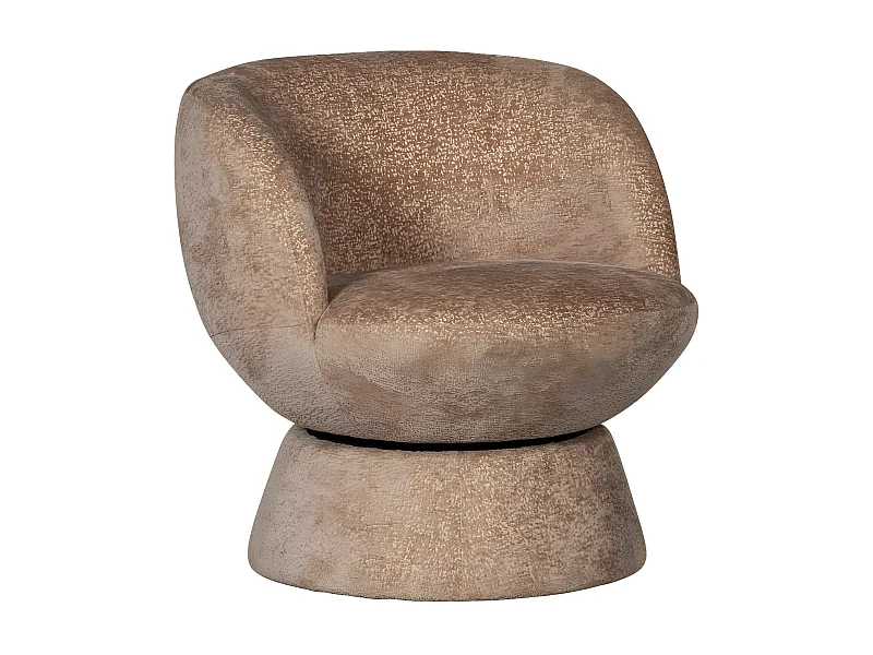 Shuffle - Fauteuil pivotant en tissu - Beige