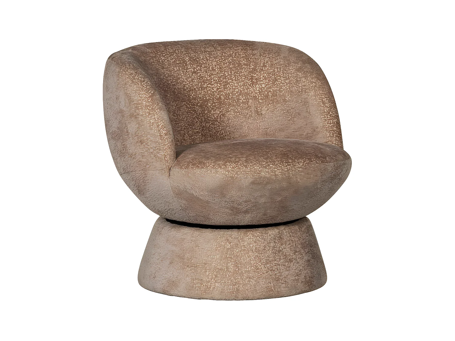 Shuffle - Fauteuil pivotant en tissu - Beige
