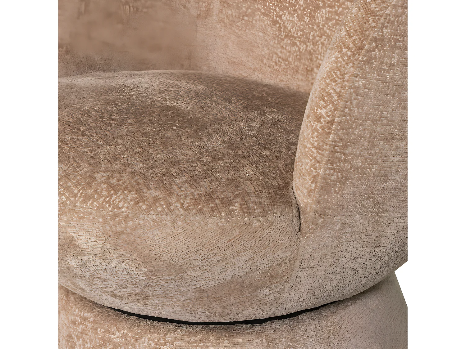 Shuffle - Fauteuil pivotant en tissu - Beige