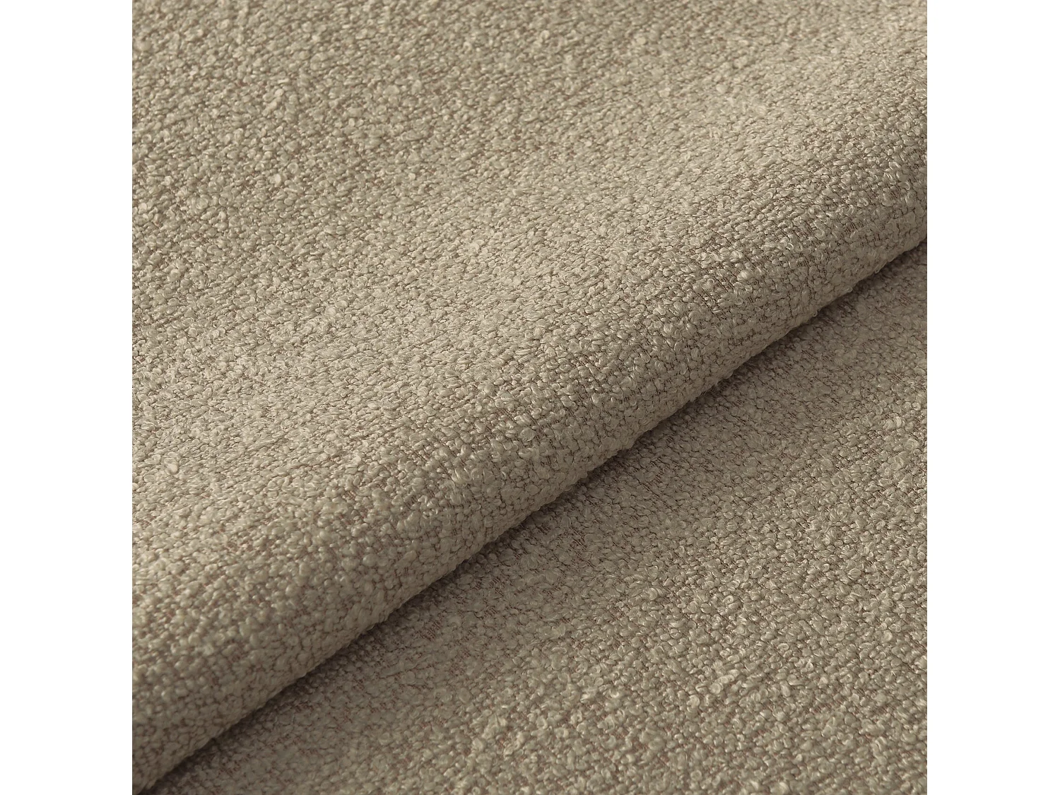 Fauteuil de salon pivotant JENA en tissu bouclette taupe 64x68cm
