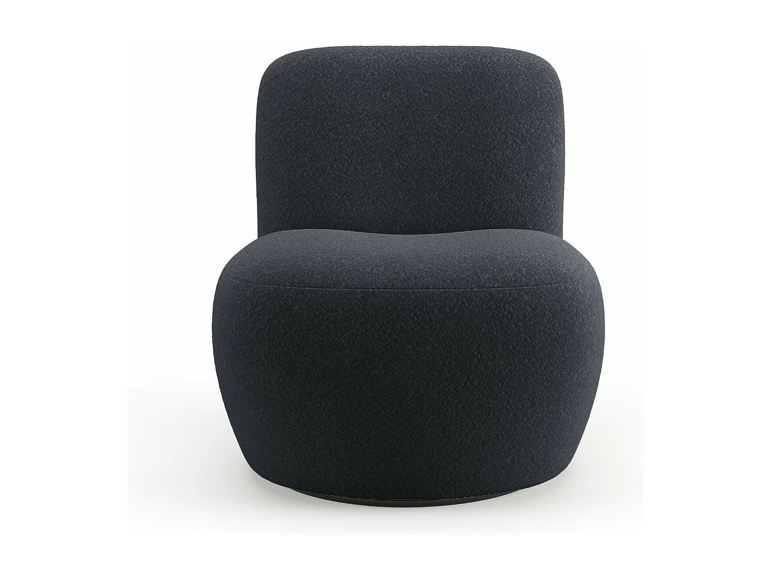 Fauteuil pivotant en bouclette gris anthracite