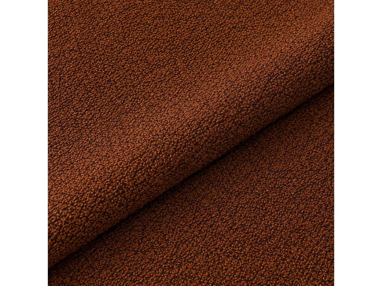 Fauteuil de salon pivotant JENA en tissu bouclette terracotta 64x68cm