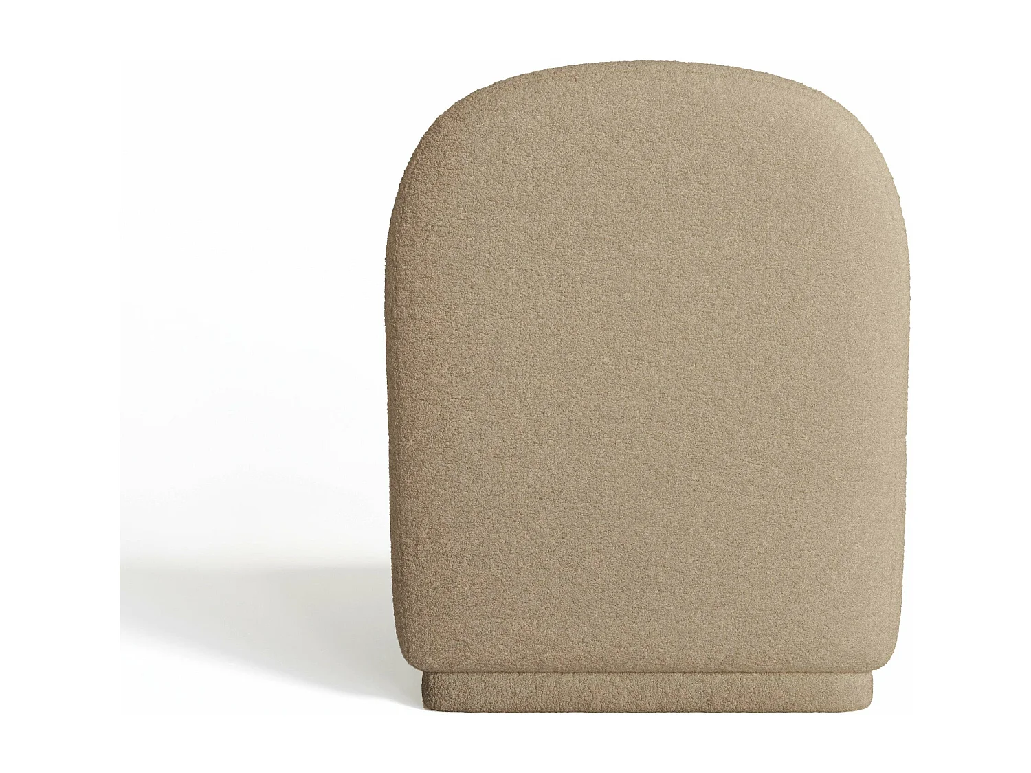 Fauteuil pivotant en bouclette taupe