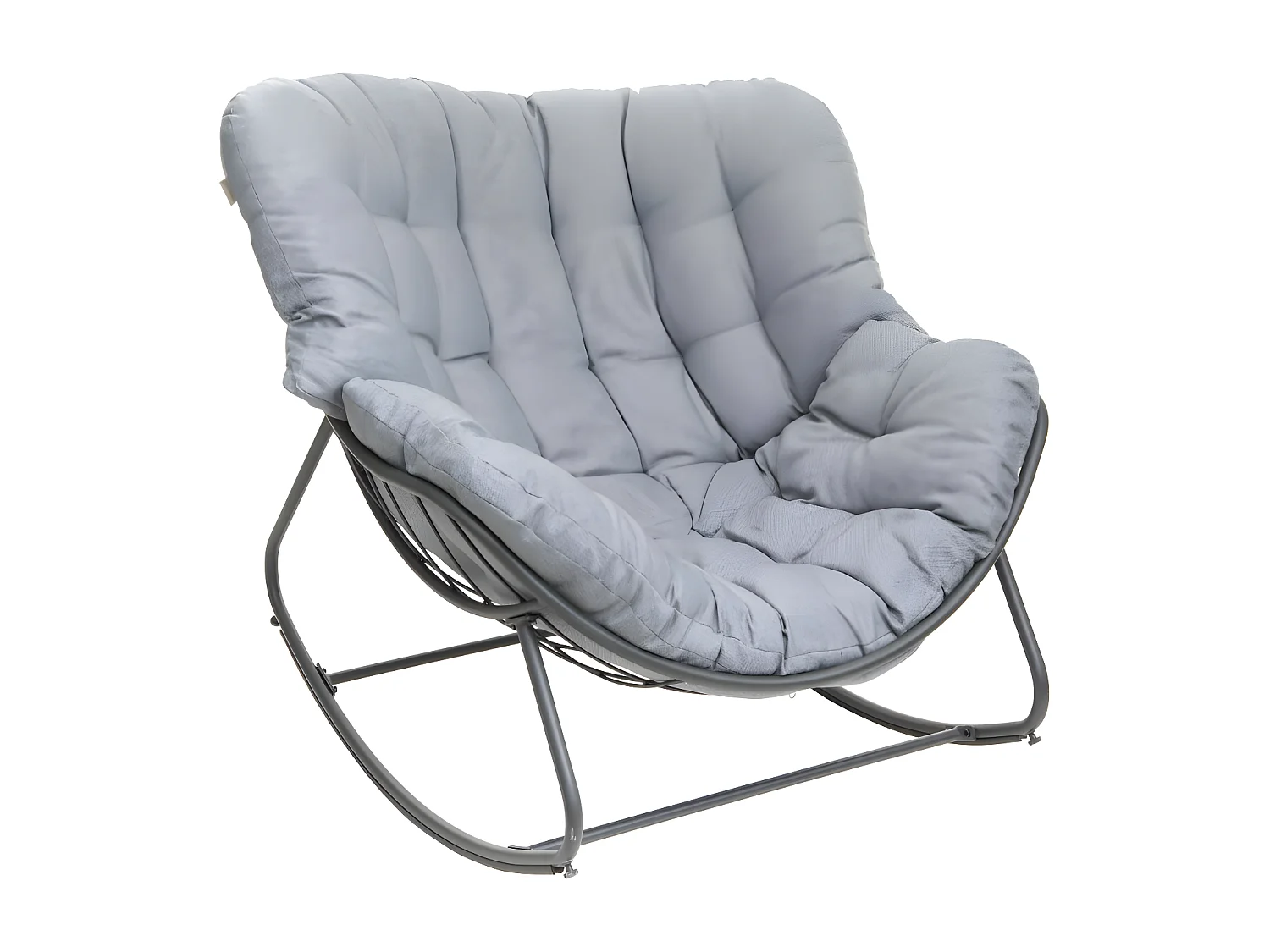 Fauteuil bascule extérieur gris/graphite Paopao Hespéride