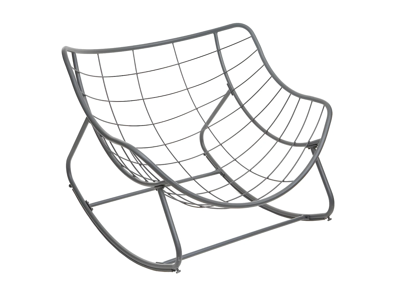 Fauteuil bascule extérieur gris/graphite Paopao Hespéride