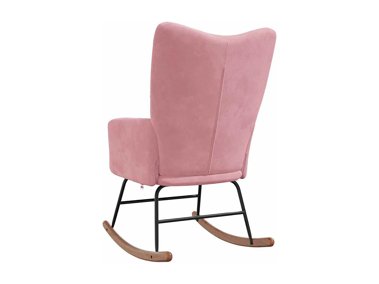 Schaukelstuhl Samt Rosa