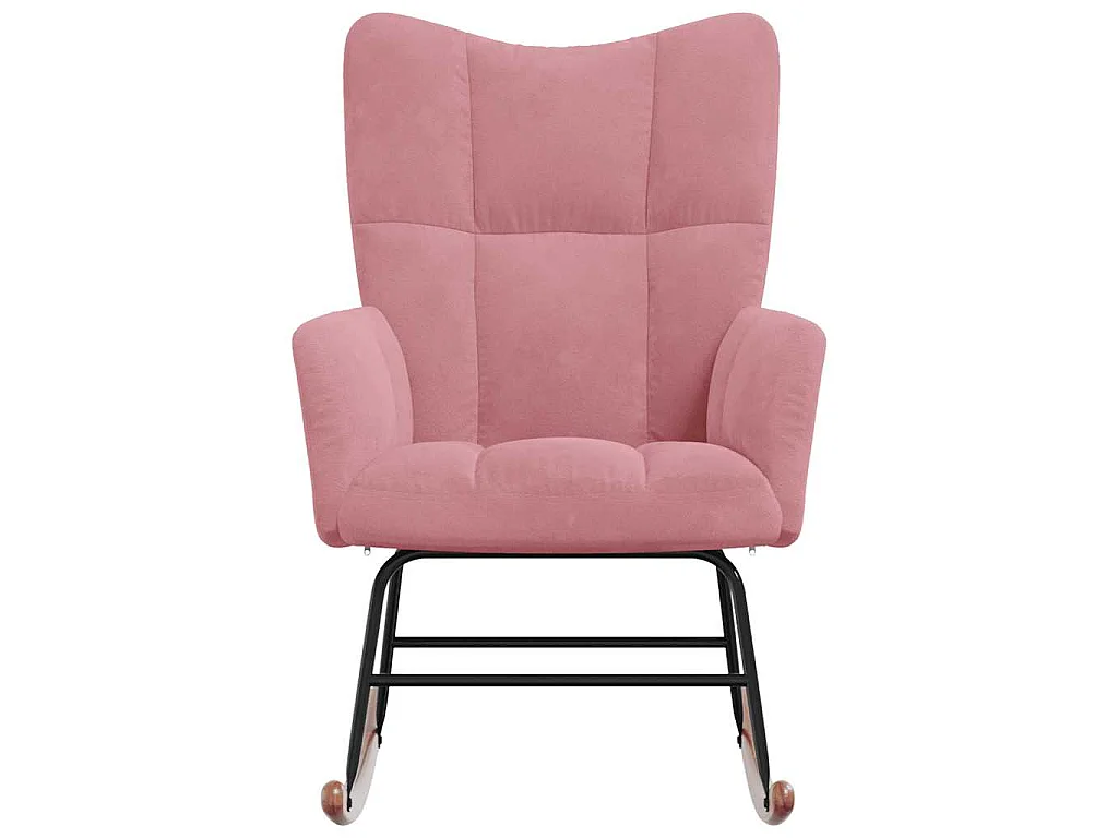 Chaise à bascule Rose Velours