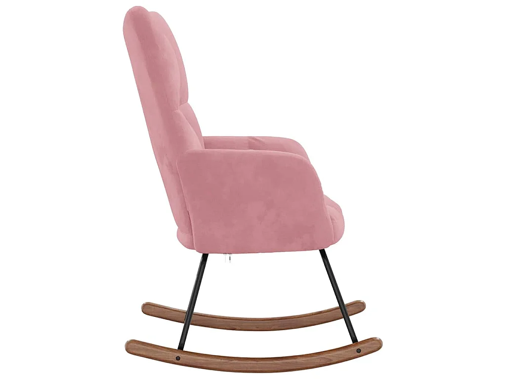 Chaise à bascule Rose Velours