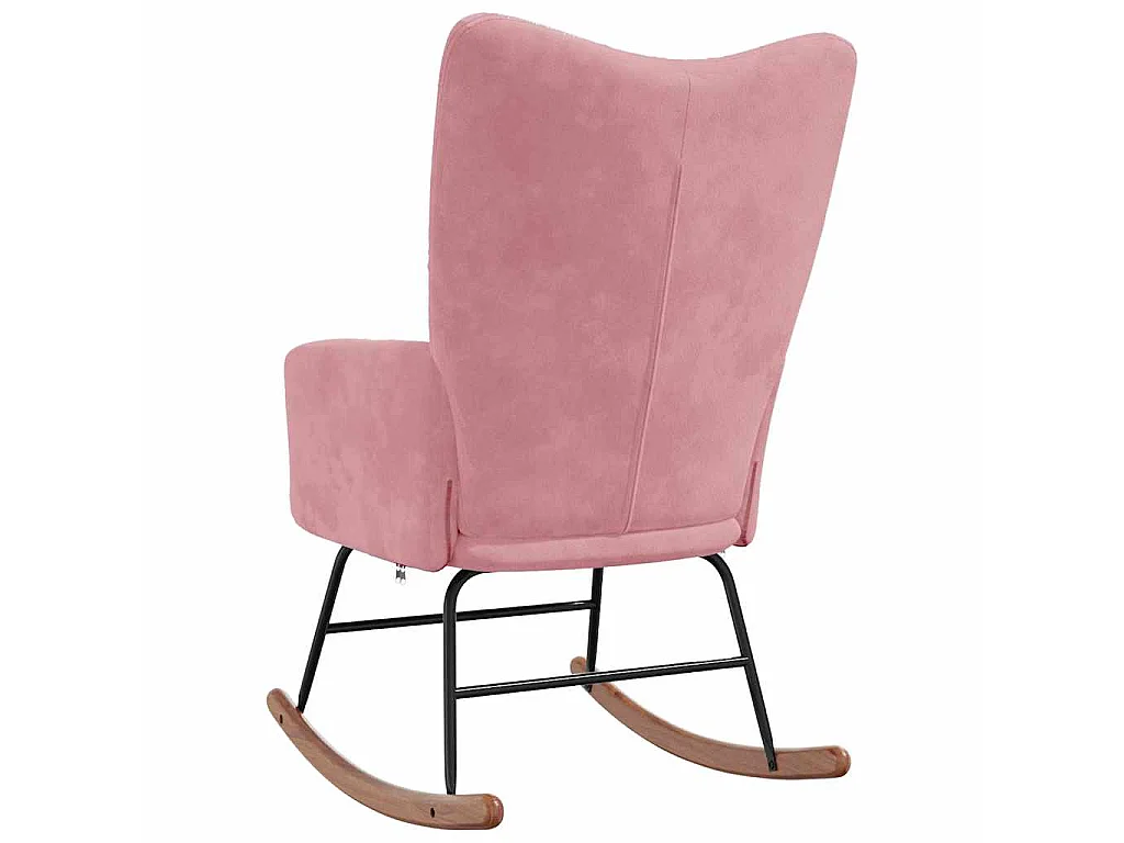 Chaise à bascule Rose Velours