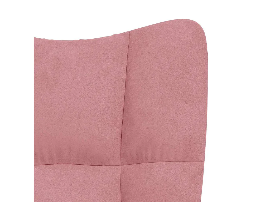 Chaise à bascule Rose Velours
