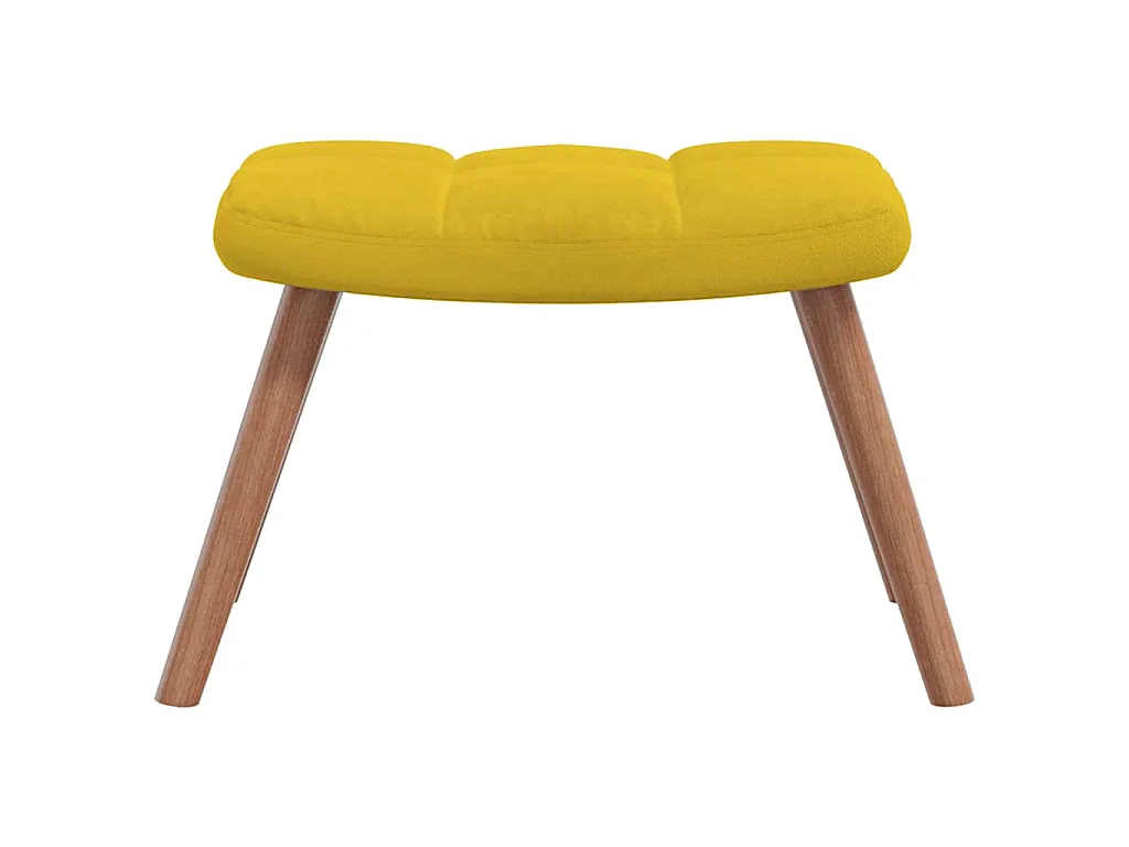 Chaise à bascule avec repose-pied Jaune moutarde Velours