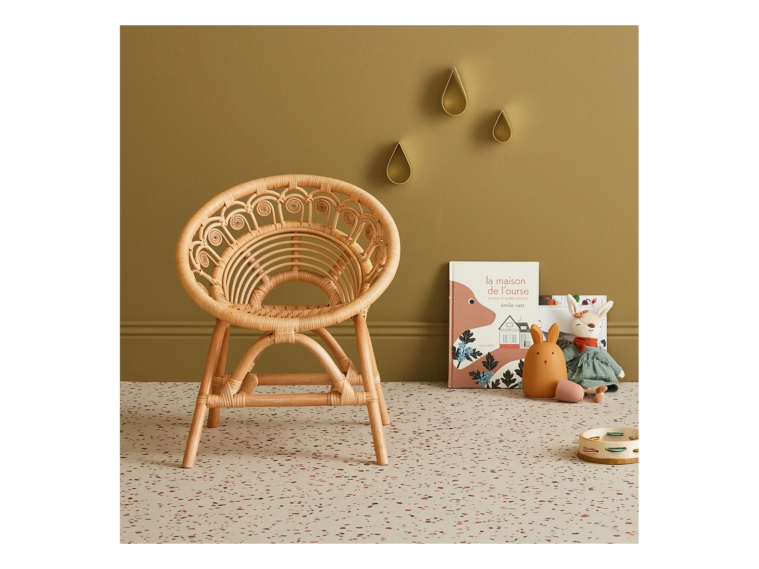 Chaise enfant en rotin Alice