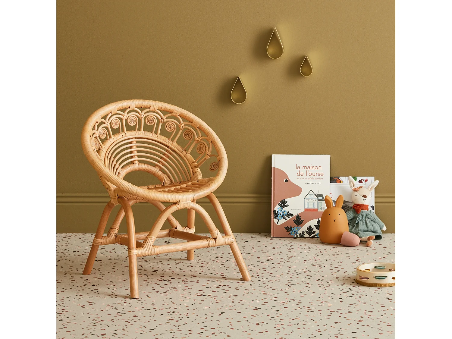 Chaise enfant en rotin Alice