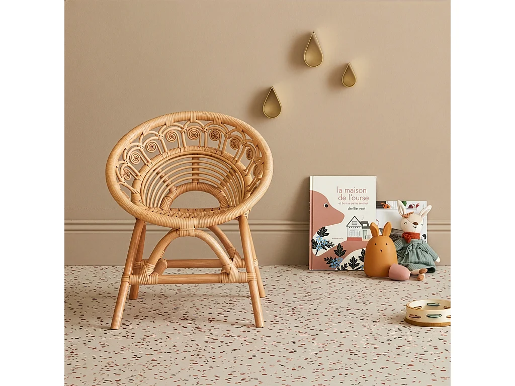 Chaise enfant en rotin Alice