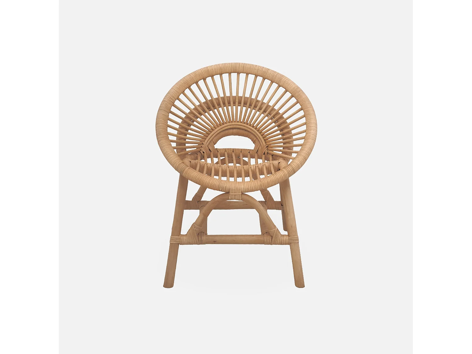 Sedia per bambini in rattan, marrone naturale