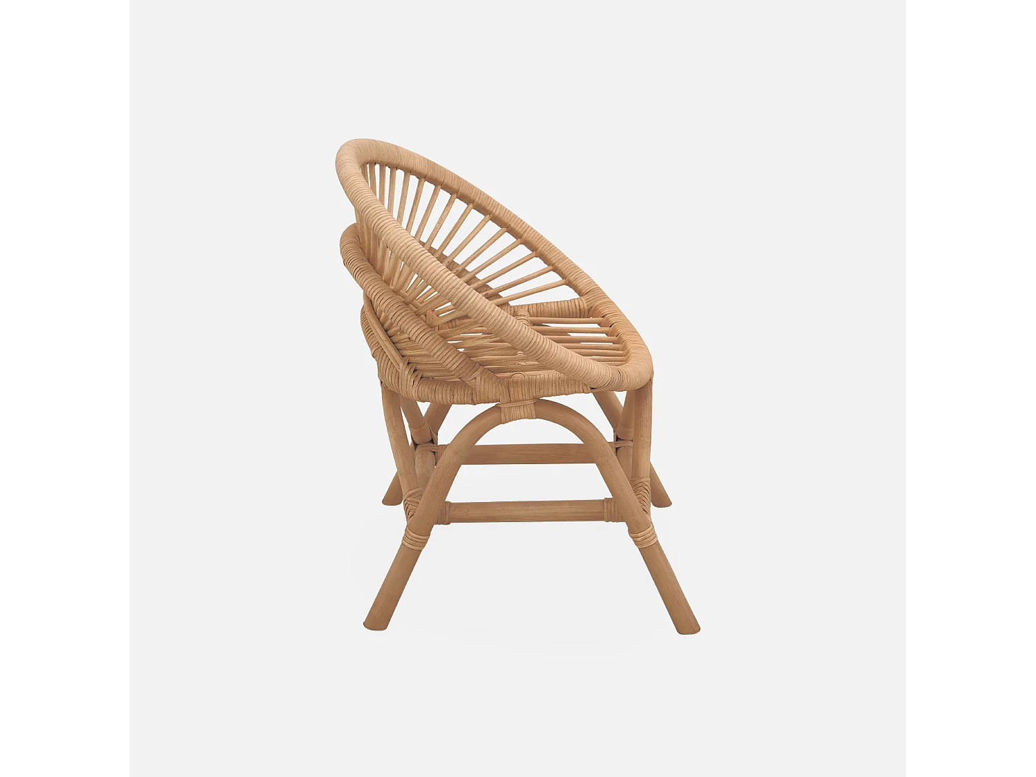 Sedia per bambini in rattan, marrone naturale