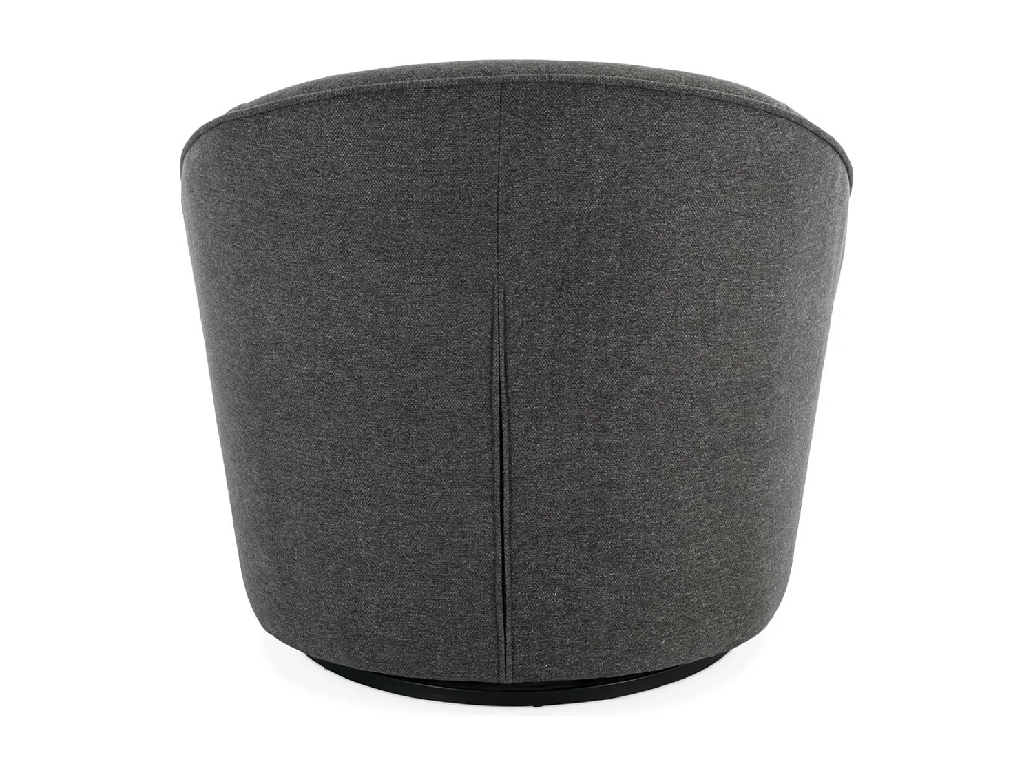 Sillón giratorio de tela 360º con cojín gris oscuro