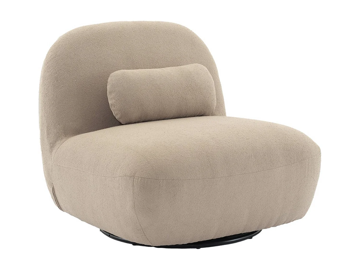 Silla giratoria 360° borreguito texturizada beige