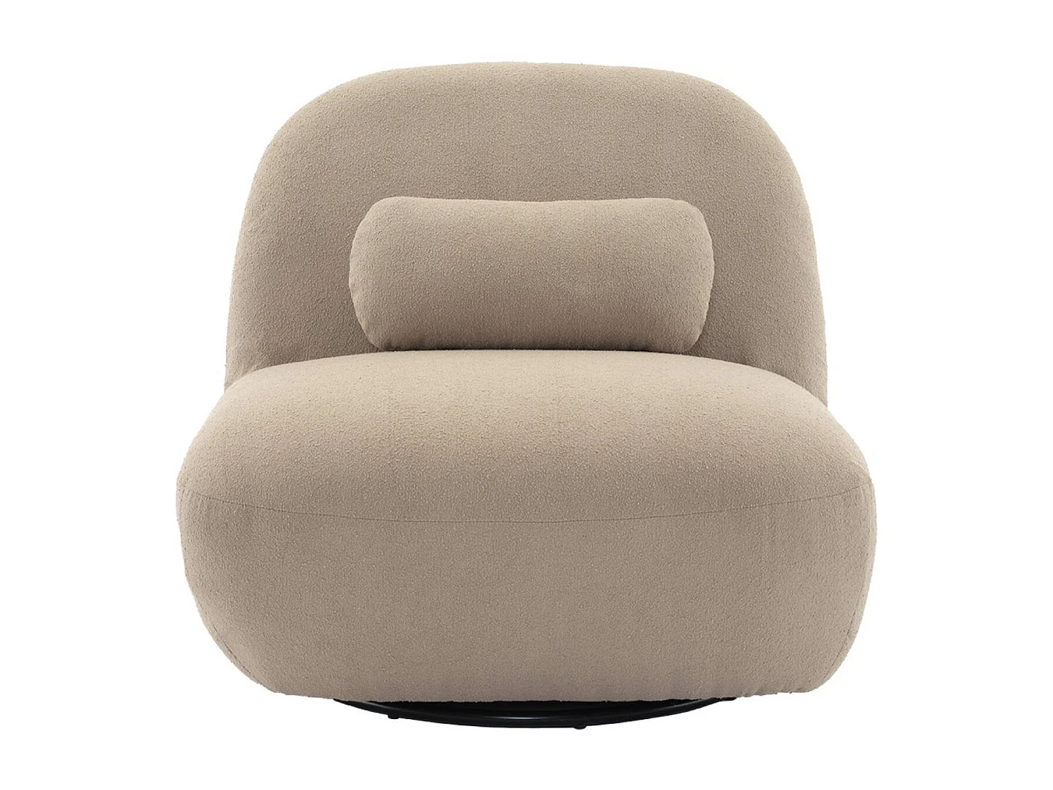 Silla giratoria 360° borreguito texturizada beige