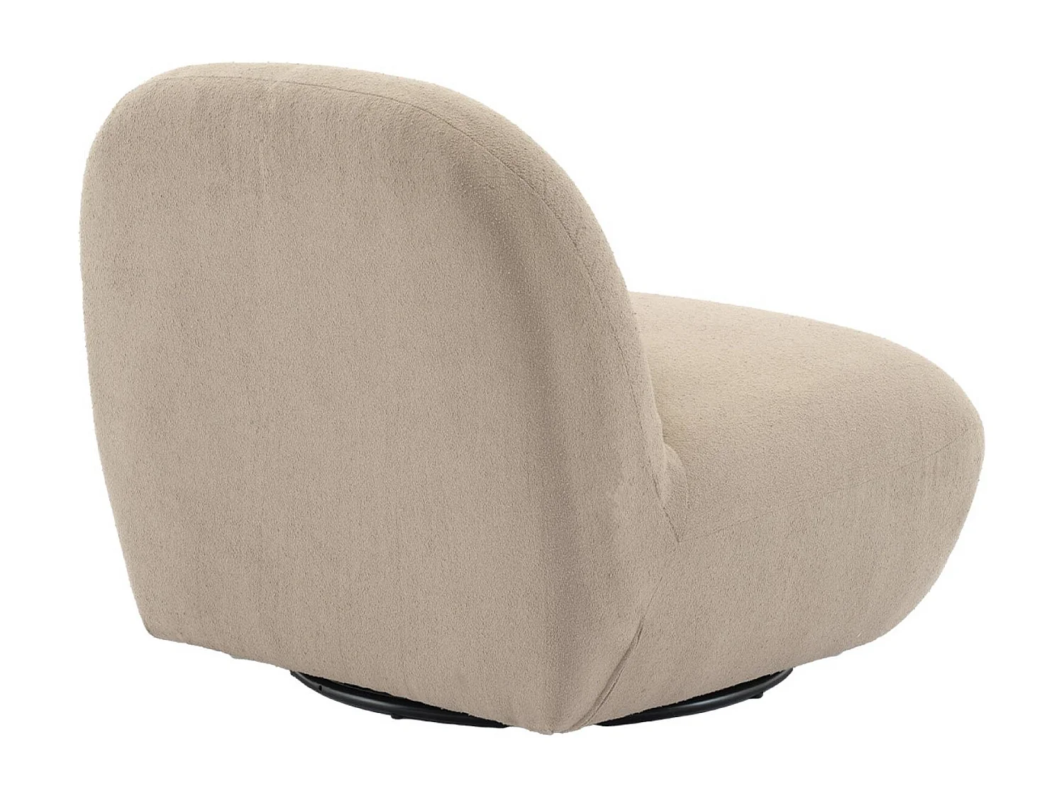 Silla giratoria 360° borreguito texturizada beige