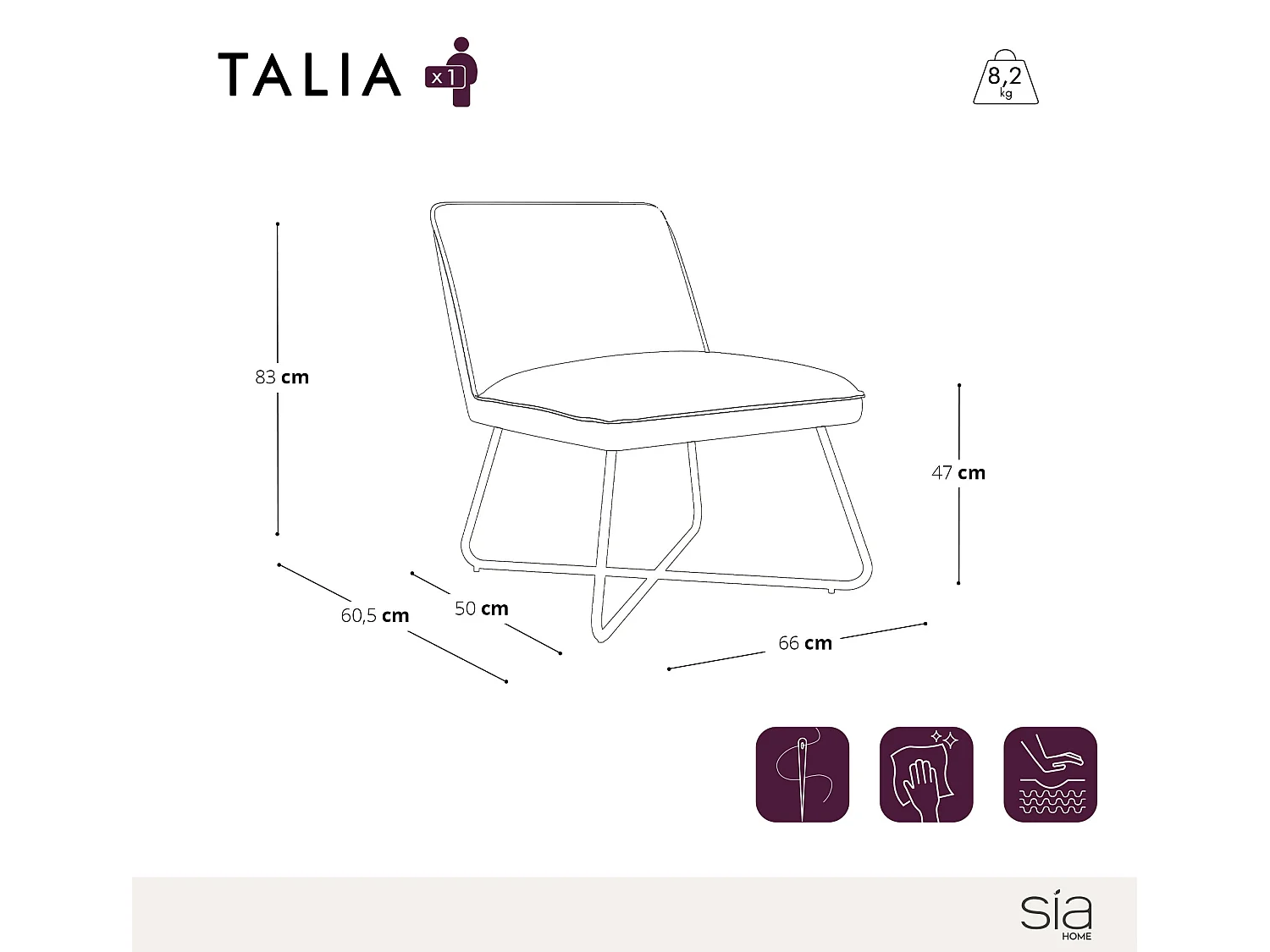 Fauteuil en bouclette taupe