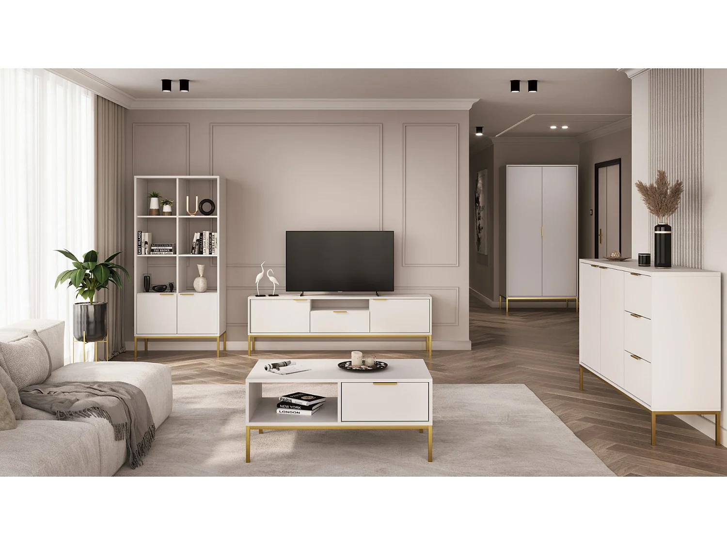 Móvel TV Seattle branco 175cm