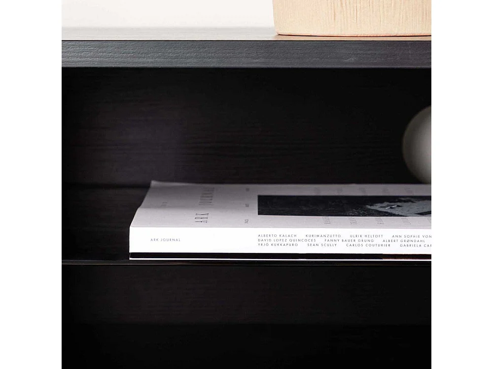 Meuble TV 2 Portes "Cuenca" 160cm Noir