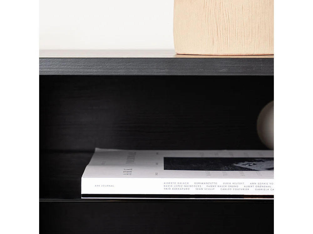 Meuble TV 2 Portes "Cuenca" 160cm Noir