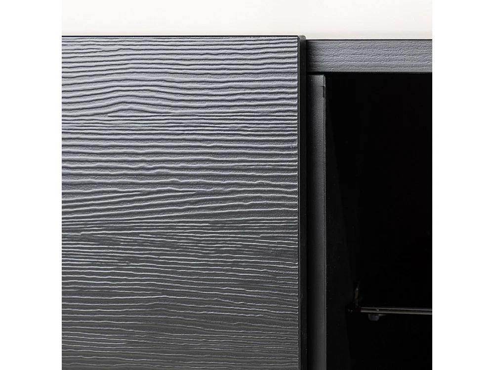 Meuble TV 2 Portes "Cuenca" 160cm Noir