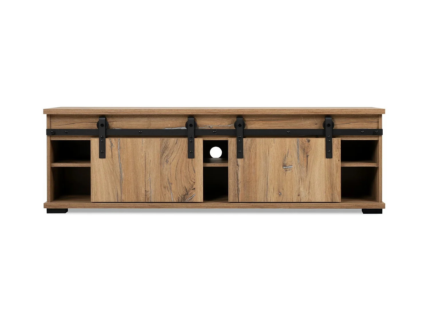 Meuble TV Manzano avec étagère 160x50x40 chêne