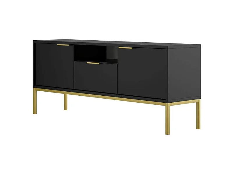 Meuble TV 135 cm Seattle Noir