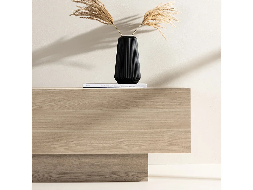 Meuble TV 2 Portes "Cuenca" 160cm Naturel