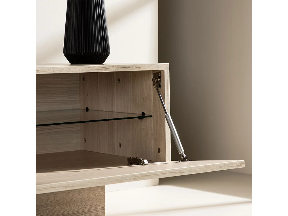 Meuble TV 2 Portes "Cuenca" 160cm Naturel