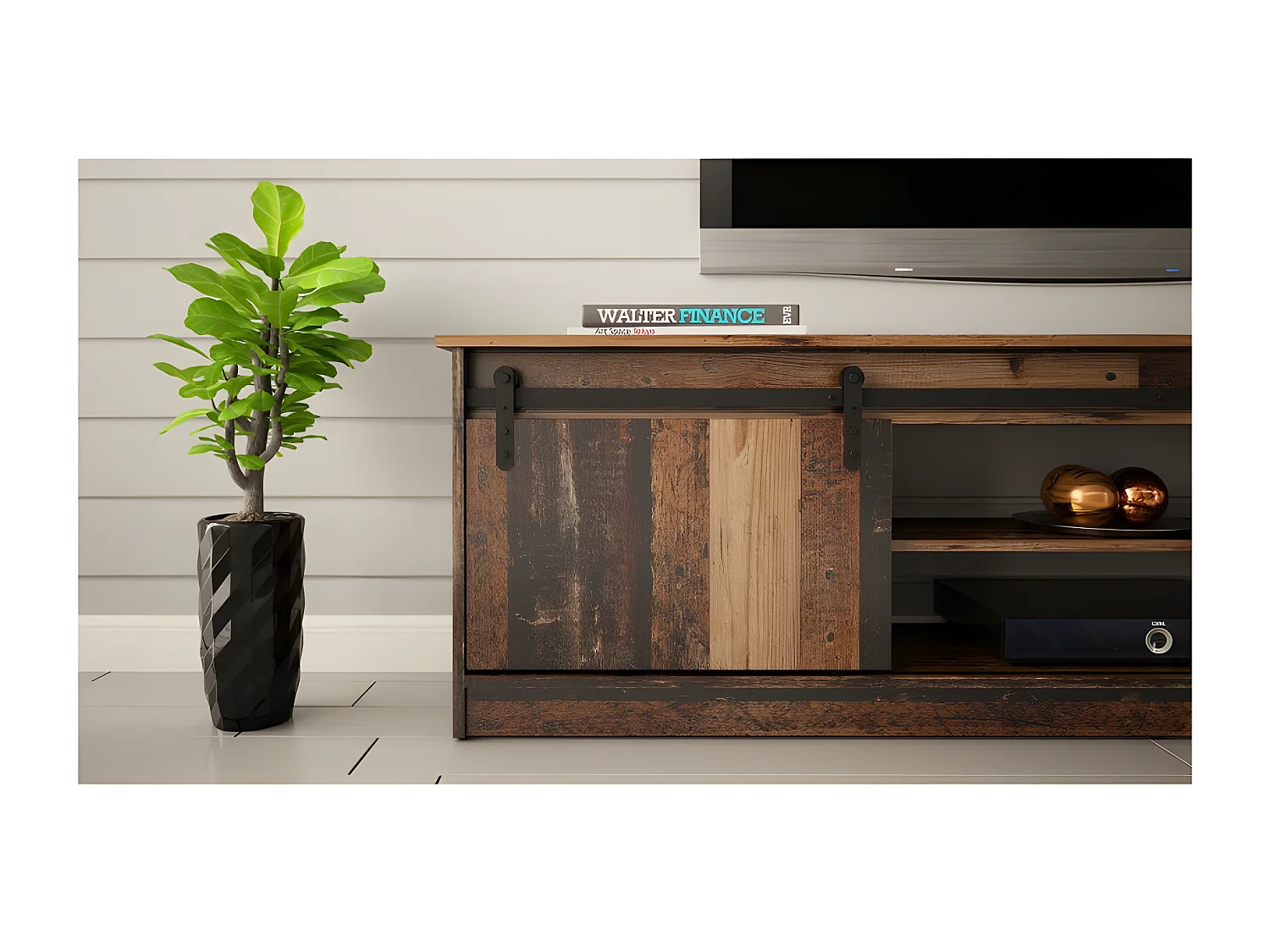 Meuble TV GRANIO style industriel vintage